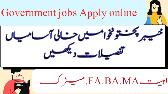 Government Jobs  Khyber Pakhtun Khwa KPK Apply online in 2024