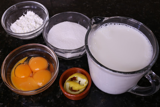 Ingredientes para crema tostada