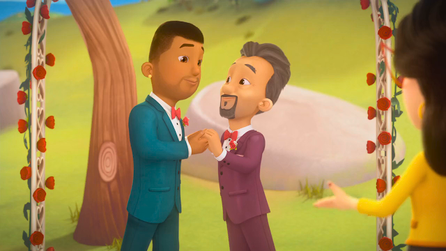 29+ LGBT Kid's Shows - Ada Twist, Scientist - Picture of a gay wedding