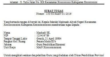 17+ Contoh Surat Tugas Lengkap Terbaru dan Benar 