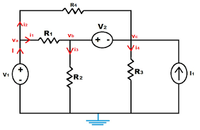 nodal analysis with voltage source