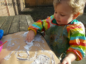 Shaving foam painting