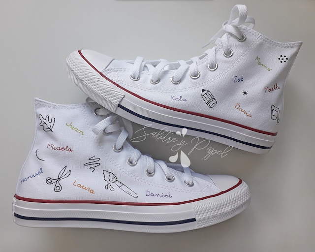 Converse pintadas a mano regalo profe