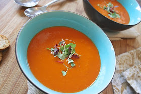 vegan roasted red pepper soup