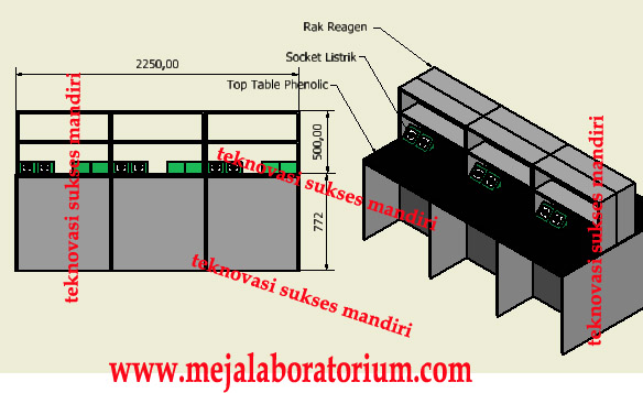 MEJA LABORATORIUM FURNITURE LABORATORIUM Desain Meja 