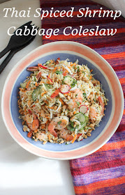 Food Lust People Love: Spicy, crunchy, fresh and zingy, Thai spiced shrimp cabbage coleslaw makes a great starter for a picnic, barbecue or dinner party.