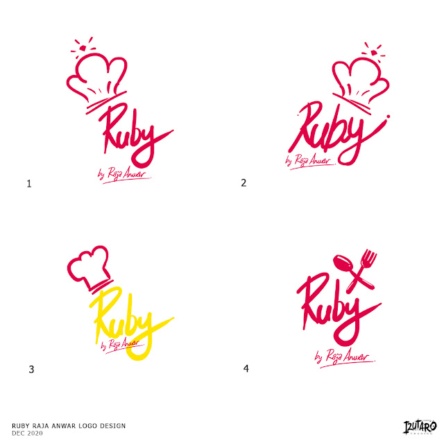 Ruby by Raja Anwar Logo, Menu, Business Card Design and Food Photography design by Izutaro.