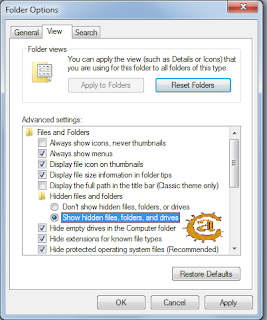 Cara Memunculkan Folder yang Hidden Pada Windows 7