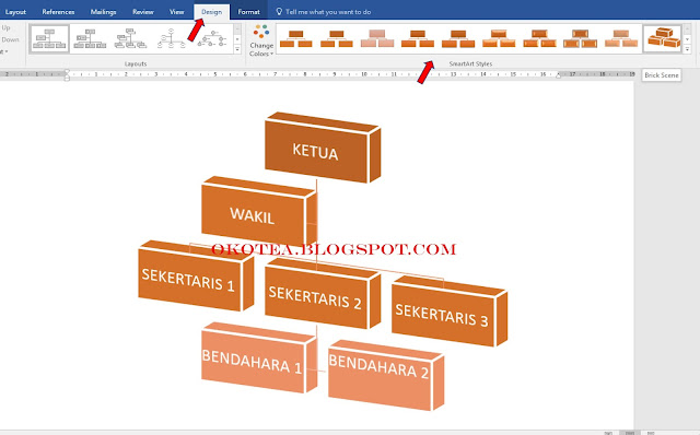 Cara Membuat Struktur Organisasi 3D di Ms Word