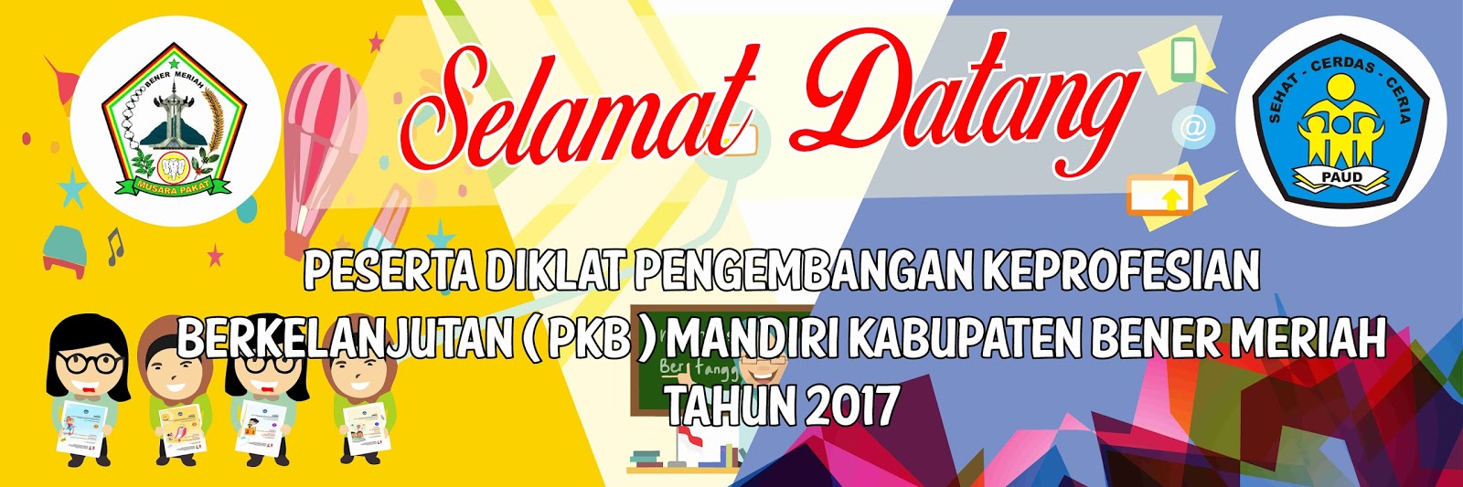  Contoh Desain Banner  Seminar PKB Taman Kanak Kanak BMCOREL