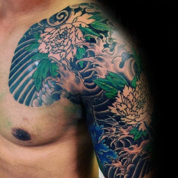 40 tatuagens incríveis de peônias para homens!