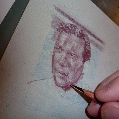 Captain Kirk ACEO Sketch Card by Jeff Lafferty