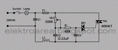 Rangkaian Dimmer (Pengatur Contras Lampu 220V)