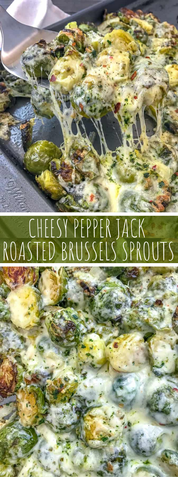 CHEESY PEPPER JACK ROASTED BRUSSELS SPROUTS #lowcarb #ketofriendly