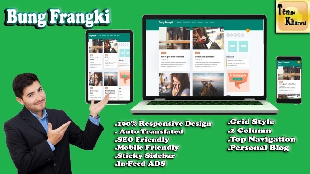 Bung Frangki | Blogger Template | Premium | Free Download | 2021