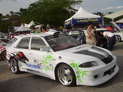 Proton Wira Aeroback audio car with custom body ki