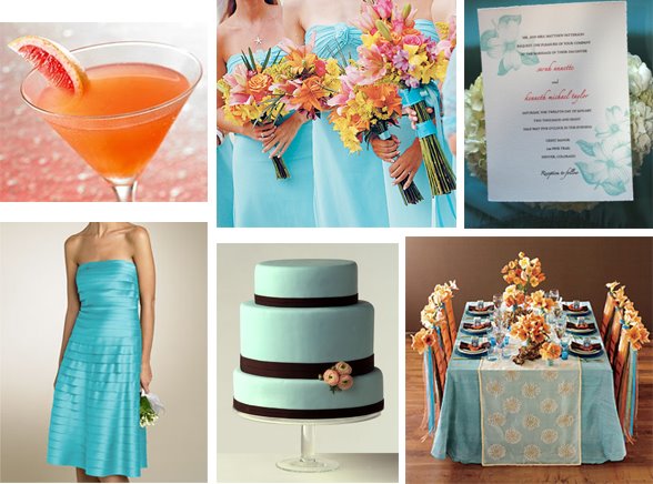 teal wedding diy decorations