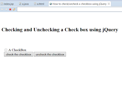  I convey shared a couplet of useful jQuery tips similar How to Check/Uncheck CheckBoxes inwards a Page using jQuery? Example Tutorial