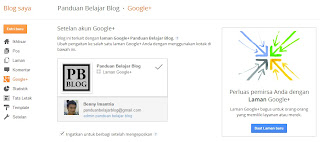 Koneksi Blogspot dan Google+