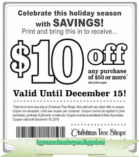 Free Printable Christmas Tree Shops Coupons