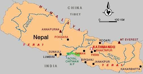 Map of Nepal