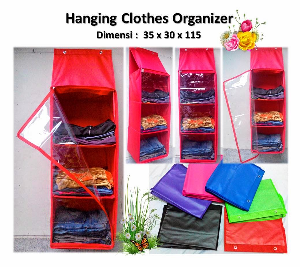 Rak  Baju  Pakaian Gantung  Plastik  Hanging Clothes Storage 