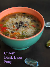 Vegetable Blackbean Soup, Cheese & Black Bean soup