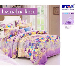 sprei star lavender rose