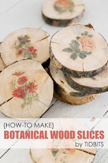 DIY Botanical Wood Slices 