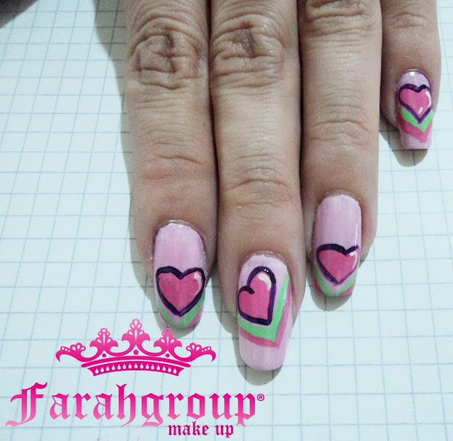 desafios de nail art, desafio de nail art corto, desafio 7 days, nail art pink
