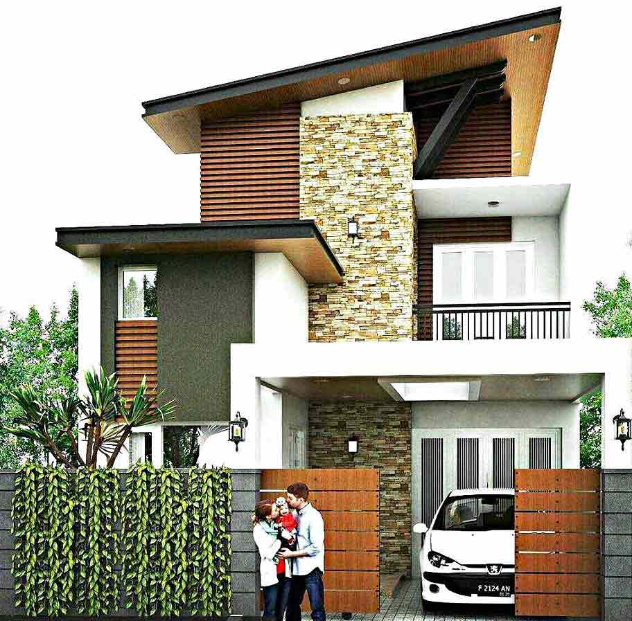 35 Inspirasi  Model  Desain  Rumah  Minimalis  2  Lantai  Sederhana 