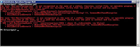 Illustrates an error that is common when using powerhsell get-monitoringclass without specifiying the appropriate variables for the script to connect to the System Center 2012 Management Server