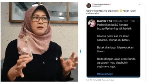 Dokter Tifa Dihujat Warganet Usai Singgung Suku Jawa dan Sunda: Rasis, Gelar Doktor Jiwa Provokator