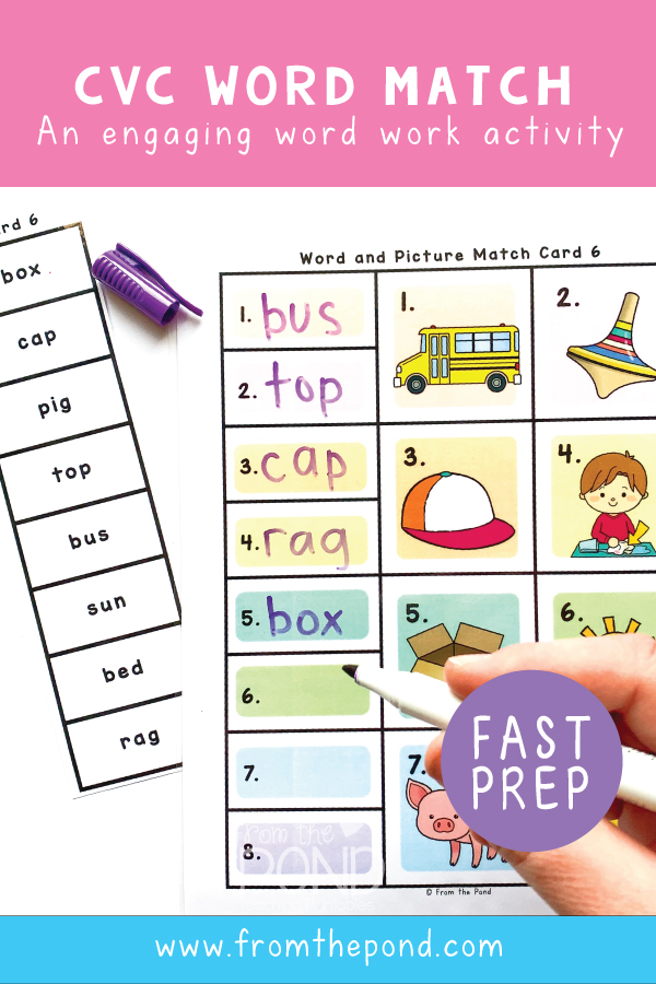 cvc word games for first grade