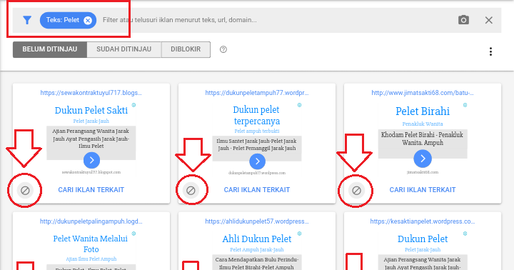 Kata kunci iklan Adsense CPC/BPK Rendah yang Wajib anda Blokir