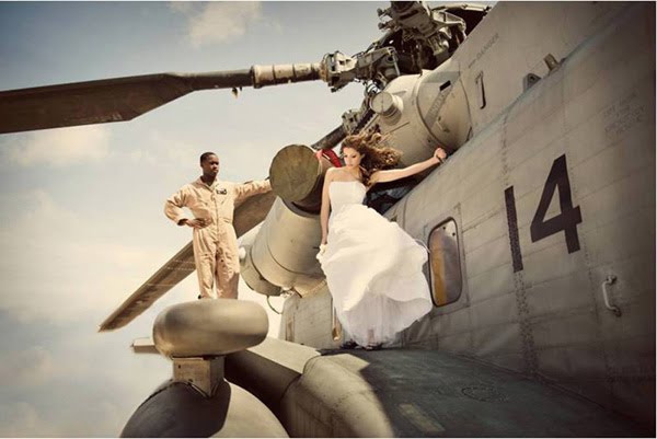 Unusual Wedding dress photography