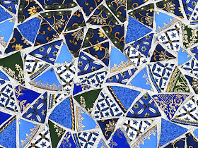 mosaic detail with triangular peices