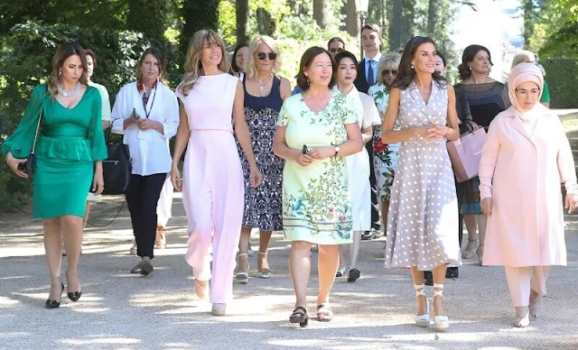 Queen Letizia wore a new dress by Laura Bernal. Jill Biden, Begona Gomez, Kim Keon-hee, Andrea Levite, Lydia Abela