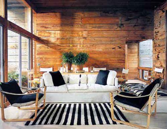 living room using wood