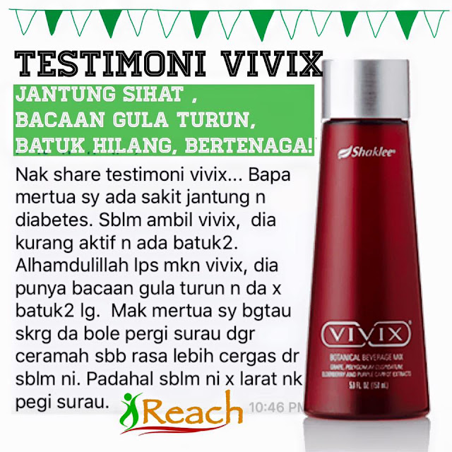 Testimonial Vivix Shaklee Untuk Kencing Manis Atau 