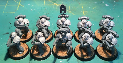 Dark Angels Legion Tactical Squad in MkIV armor WIP