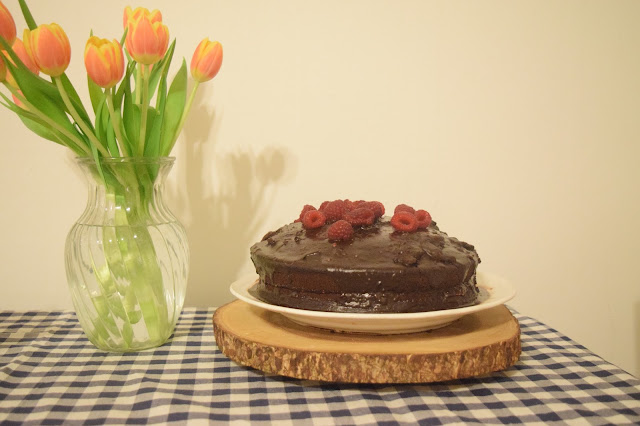 Vegan Chocolate Raspberry Naked Cake - Birthday Cake #2! - TheCraftyMann.Blogspot.com