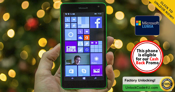 Factory Unlock Code for Microsoft Lumia 535 any network worldwide