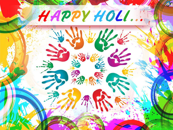 600×450 Happy Holi HD colorful image free download