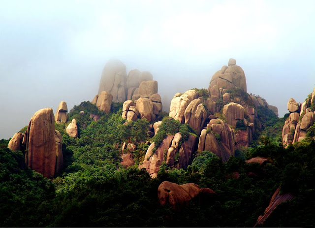 The Taimu Mountains in Fujian Province, China