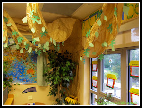 photo of: Three Dimensional Tree inside a Preschool Classroom Corner via RainbowsWithinReach