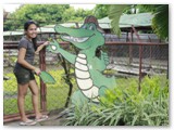 friendly croc cut off his tail at crocolandia