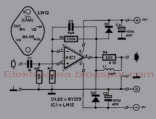 Rangkaian Power Amplifier LM12