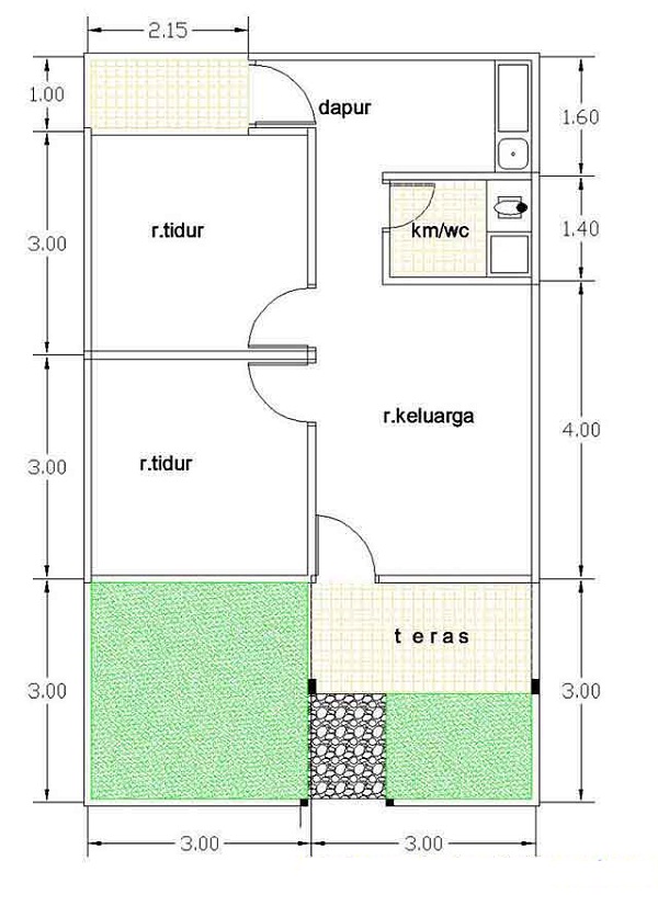 Berikut Ukuran Rumah  Tipe 48 Paling Update 