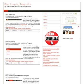 Seo Simple blogger template with 3 column blogger template. 3 column blogspot template